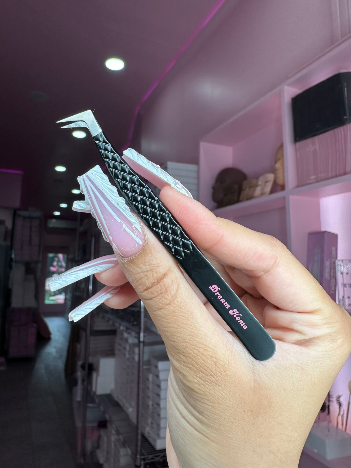 Dream Life 90° Boot Fiber Tip Tweezer – Volume & Mega Fan Tool | Trish Co Dream Life 90° Boot Fiber Tip Tweezer – Volume & Mega Fan Tool | Trish Co