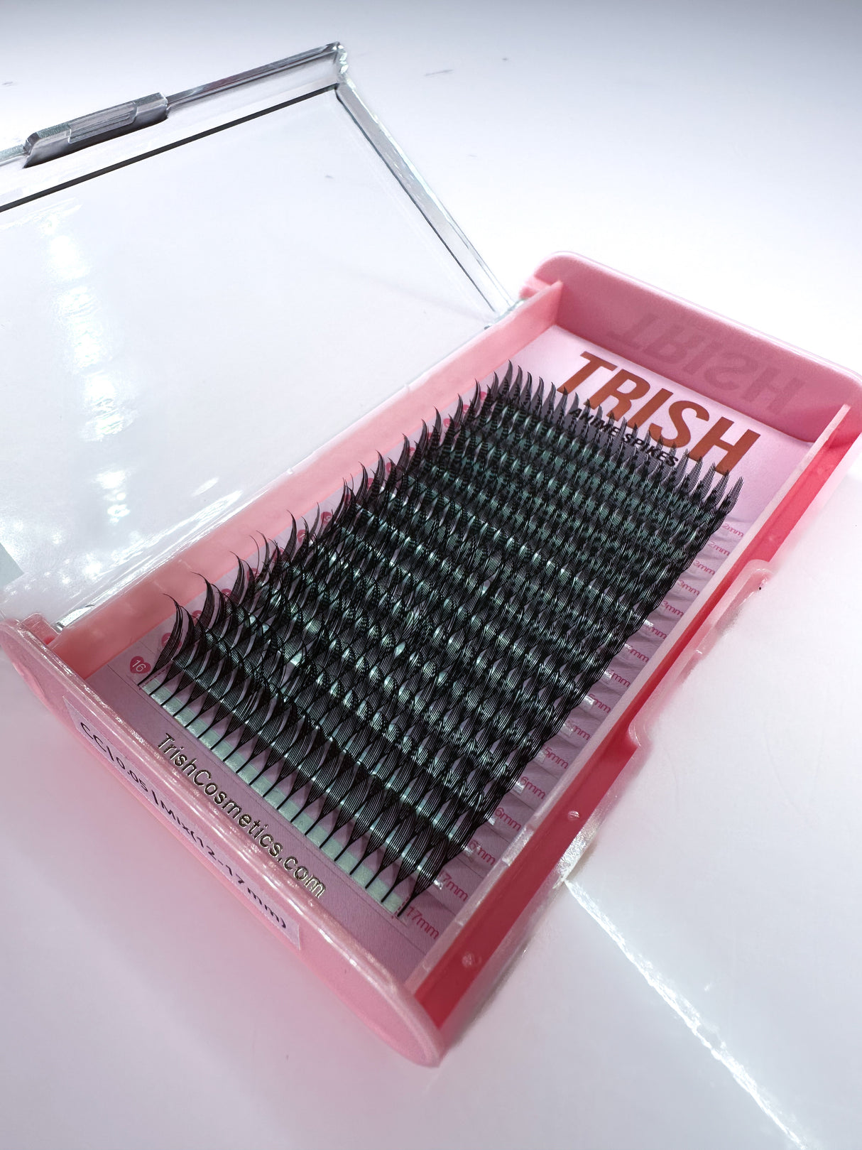 Anime Spikes CC Curl Lash Tray | .05 Mix (12–17mm) | 16 Rows – Trish Cosmetics Anime Spikes CC Curl Lash Tray | .05 Mix (12–17mm) | 16 Rows – Trish Cosmetics