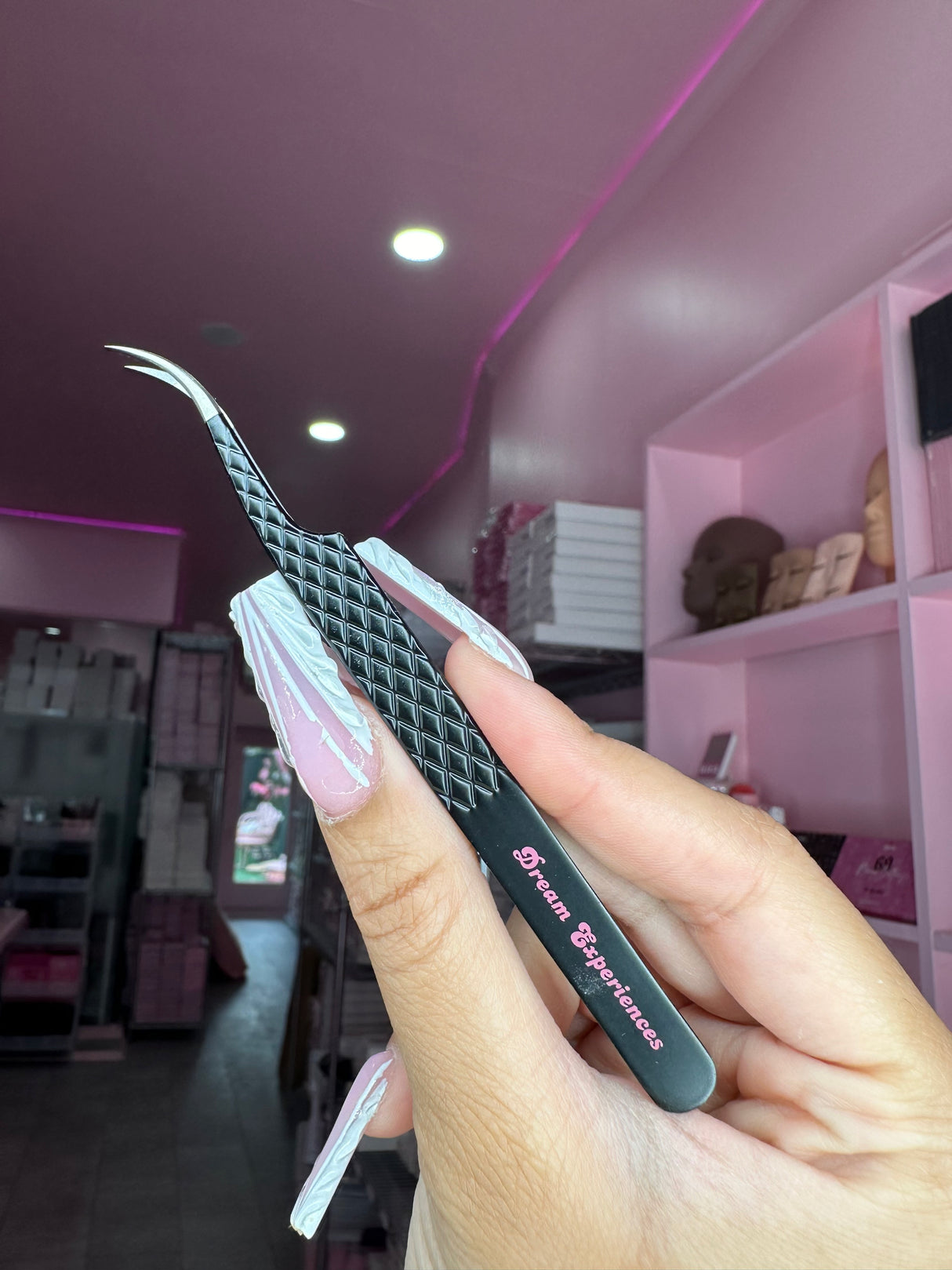 Curved Fiber Tip Tweezer – Dream Life Collection Volume Tool | Trish Co Curved Fiber Tip Tweezer – Dream Life Collection Volume Tool | Trish Co