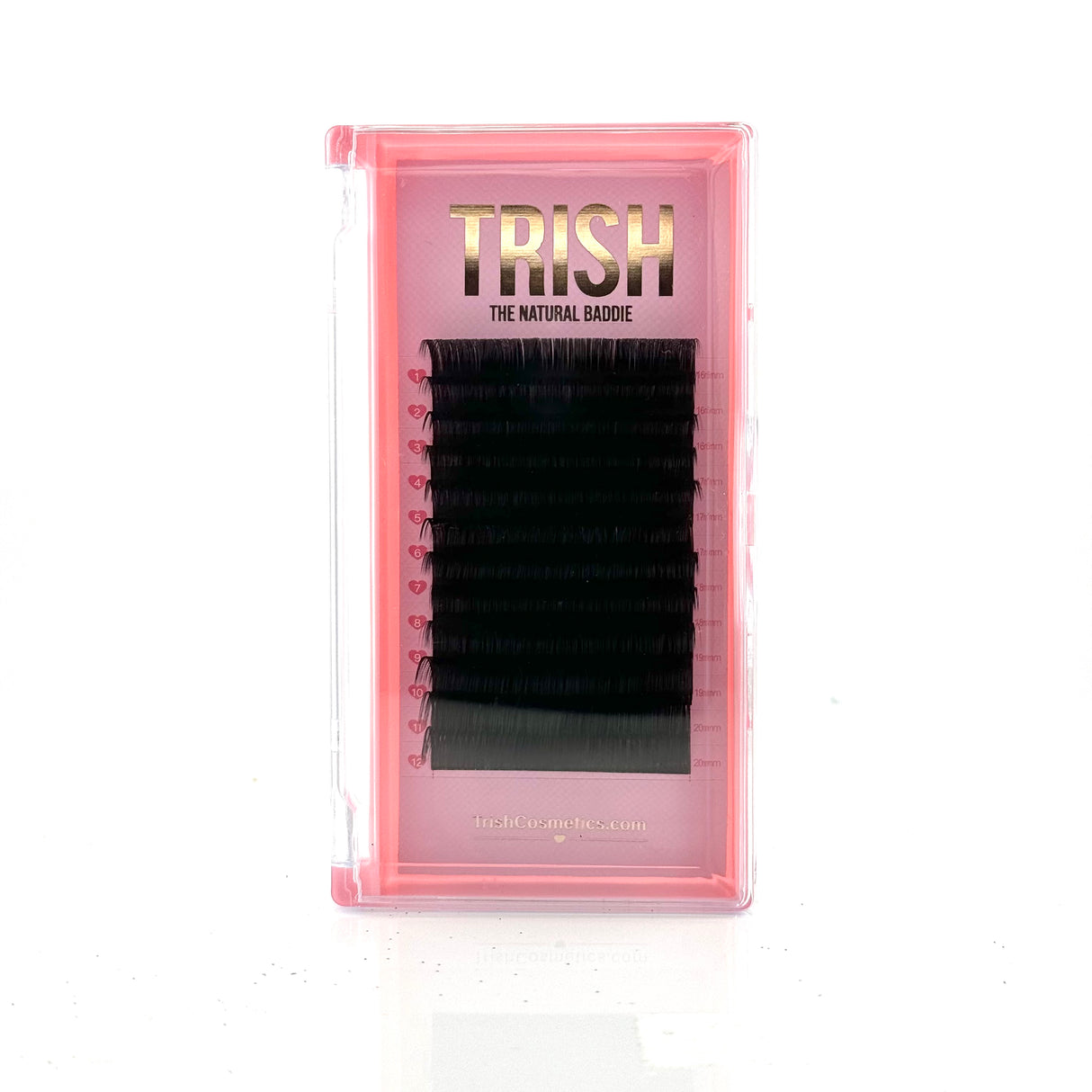 CC Curl .05 OG Pink Lash Tray – matte black lashes in single lengths 10mm to 25mm, 16 rows CC Curl .05 OG Pink Lash Tray – matte black lashes in single lengths 10mm to 25mm, 16 rows