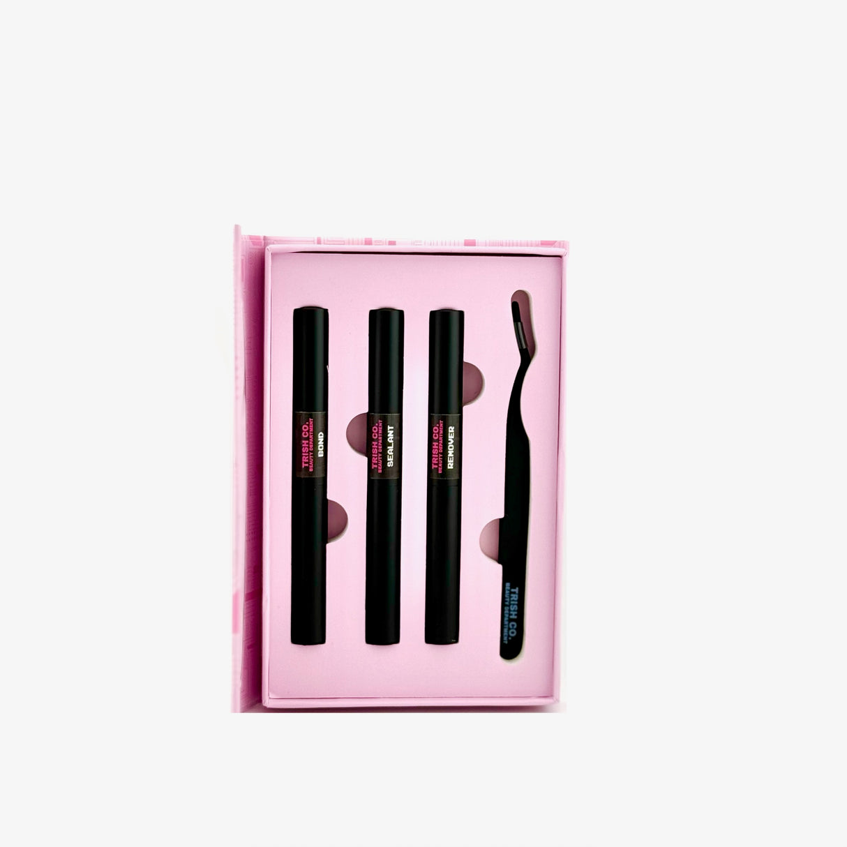 DIY Cluster Lash Application Kit – Bonder, Remover, Sealant & Tweezer | Trish Co DIY Cluster Lash Application Kit – Bonder, Remover, Sealant & Tweezer | Trish Co
