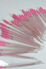 Pink Lash Spoolie and Lip Duo Wand – dual-ended tool for lash grooming and lip gloss application
