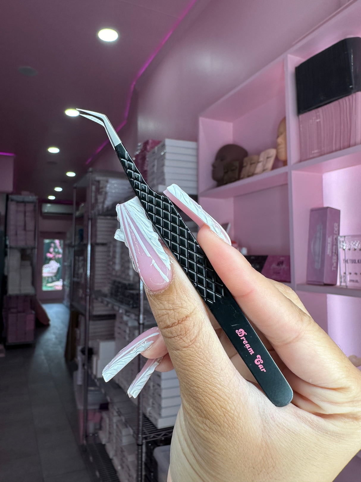 45° Fiber Tip Tweezer – Dream Life Collection Volume Tool | Trish Co