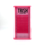 Front view of pink bottom lash tray – J curl .05 in 7–12mm mixed lengths by Trish Co