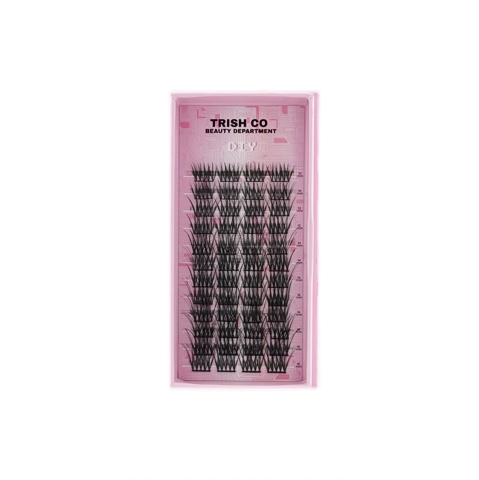 DIY Cluster Lash Trays – CC Curl Mix 10–18mm (5 Styles) | Trish Co