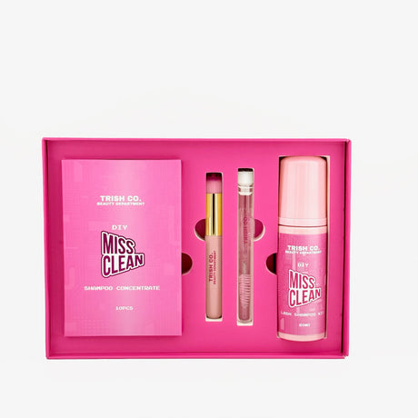 Miss Clean Lash Shampoo DIY Kit – 10 Concentrates + Bottle & Brushes | Trish Co
