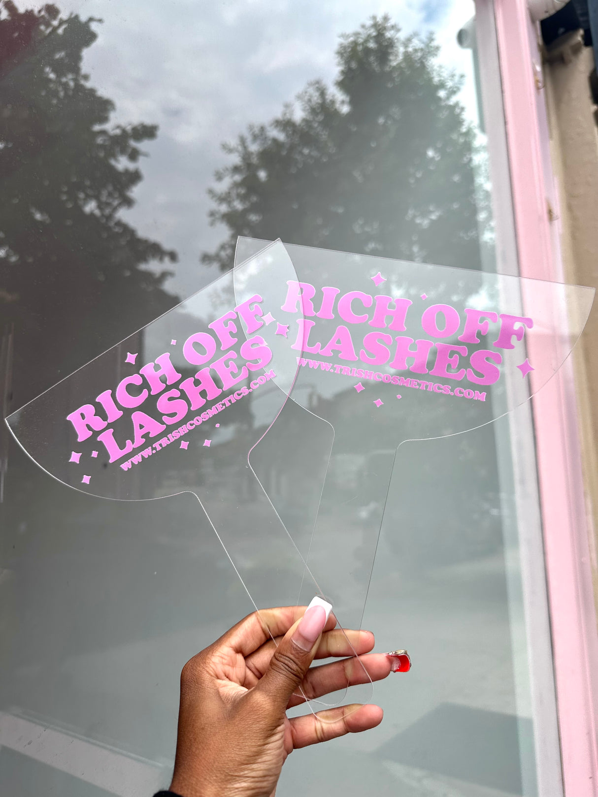 Rich Off Lashes Face Cover – Branded Client Photo Shield | Trish Co