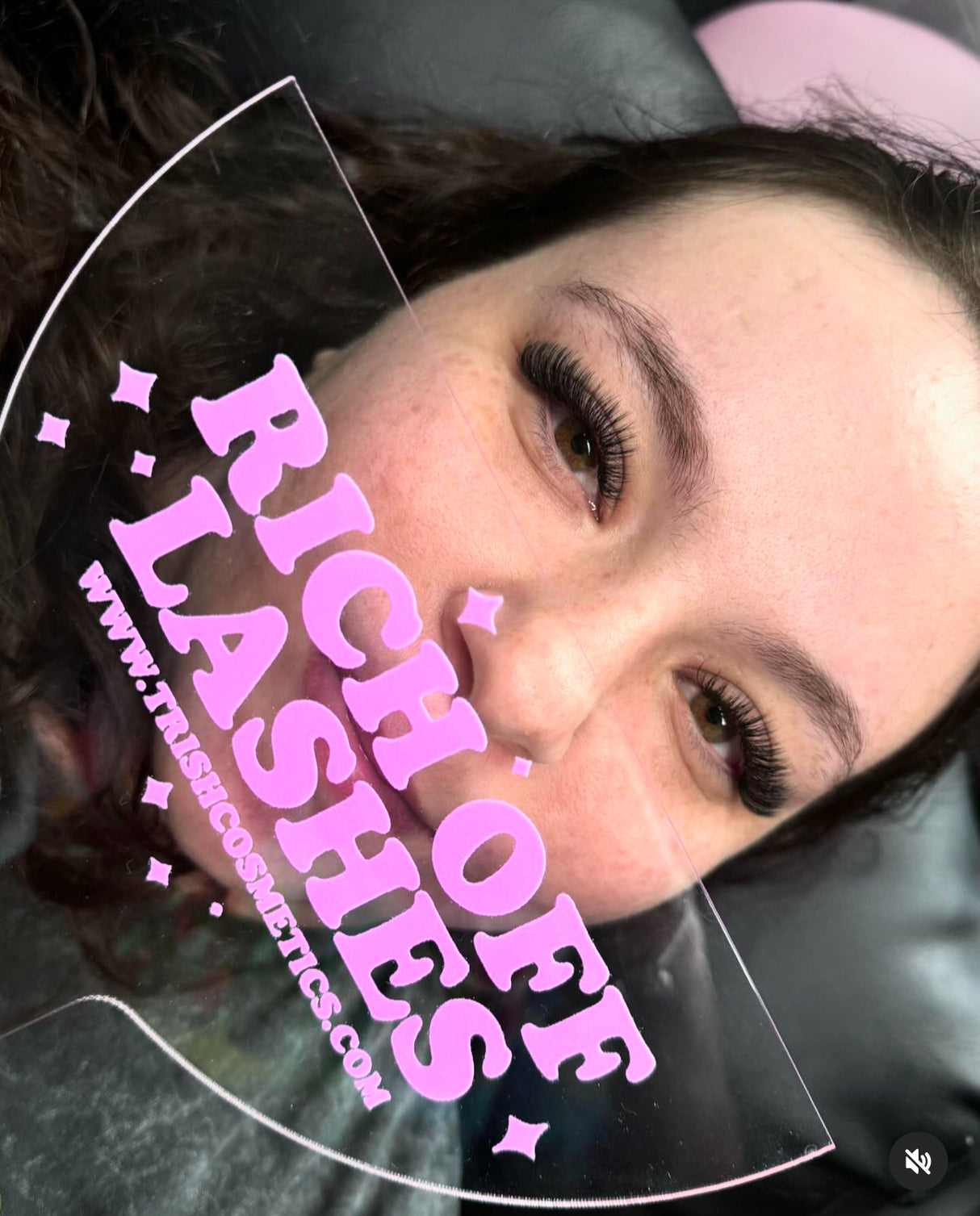 Rich Off Lashes Face Cover – Branded Client Photo Shield | Trish Co
