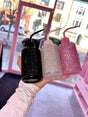 Crystal Squeeze Bottles – trio of glamorous lash rinse bottles in pink, silver, and black for salon use