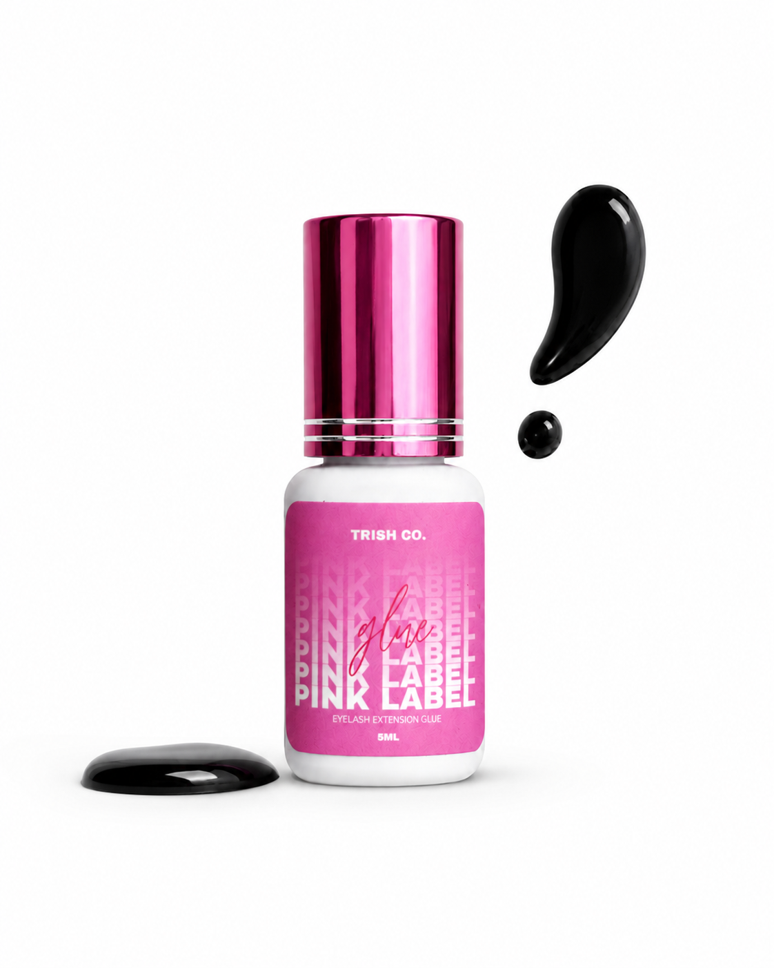 Pink Label Lash Glue – 1–2 Sec Dry Time, Low Fumes, 7 Week Retention | Trish Co