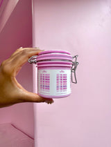 Pink lash glue vault – 3-slot storage with hygrometer for lash professionals