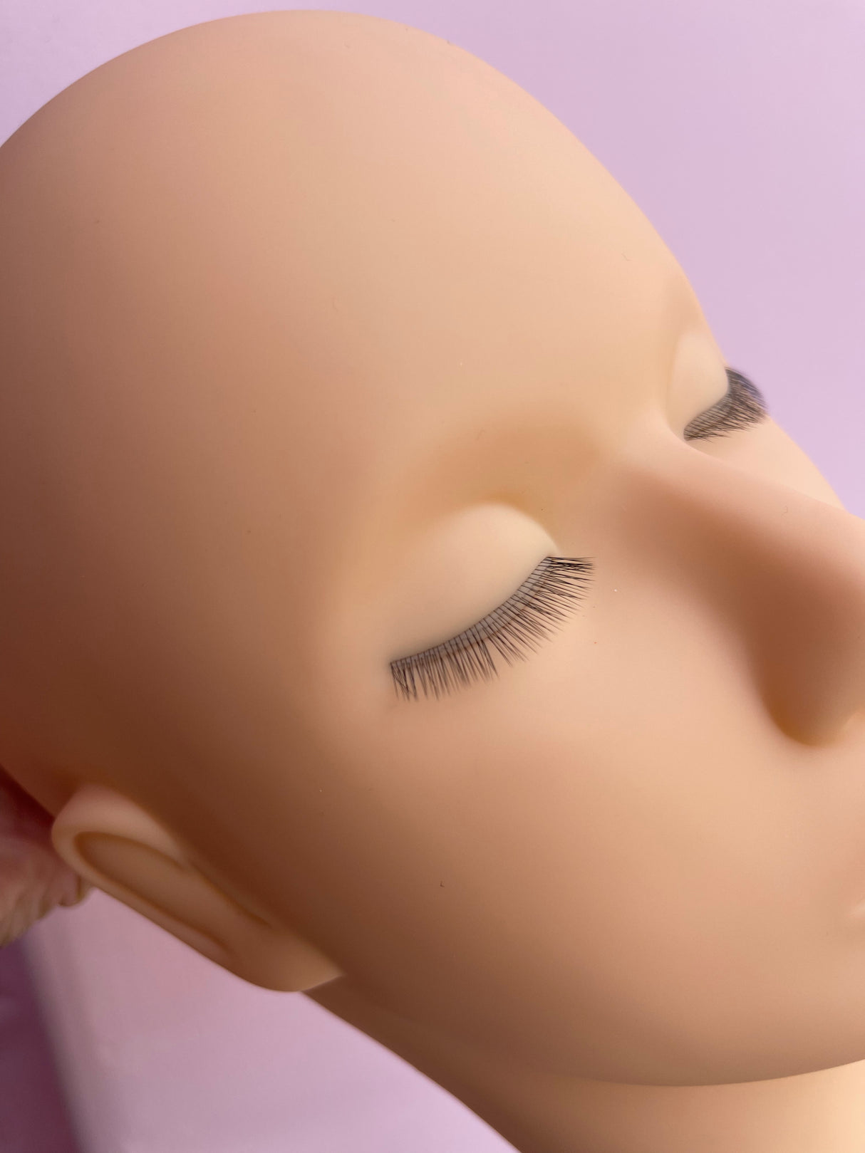 Realistic Lash Training Mannequin – Layered Lashes for Practice | Trish Co