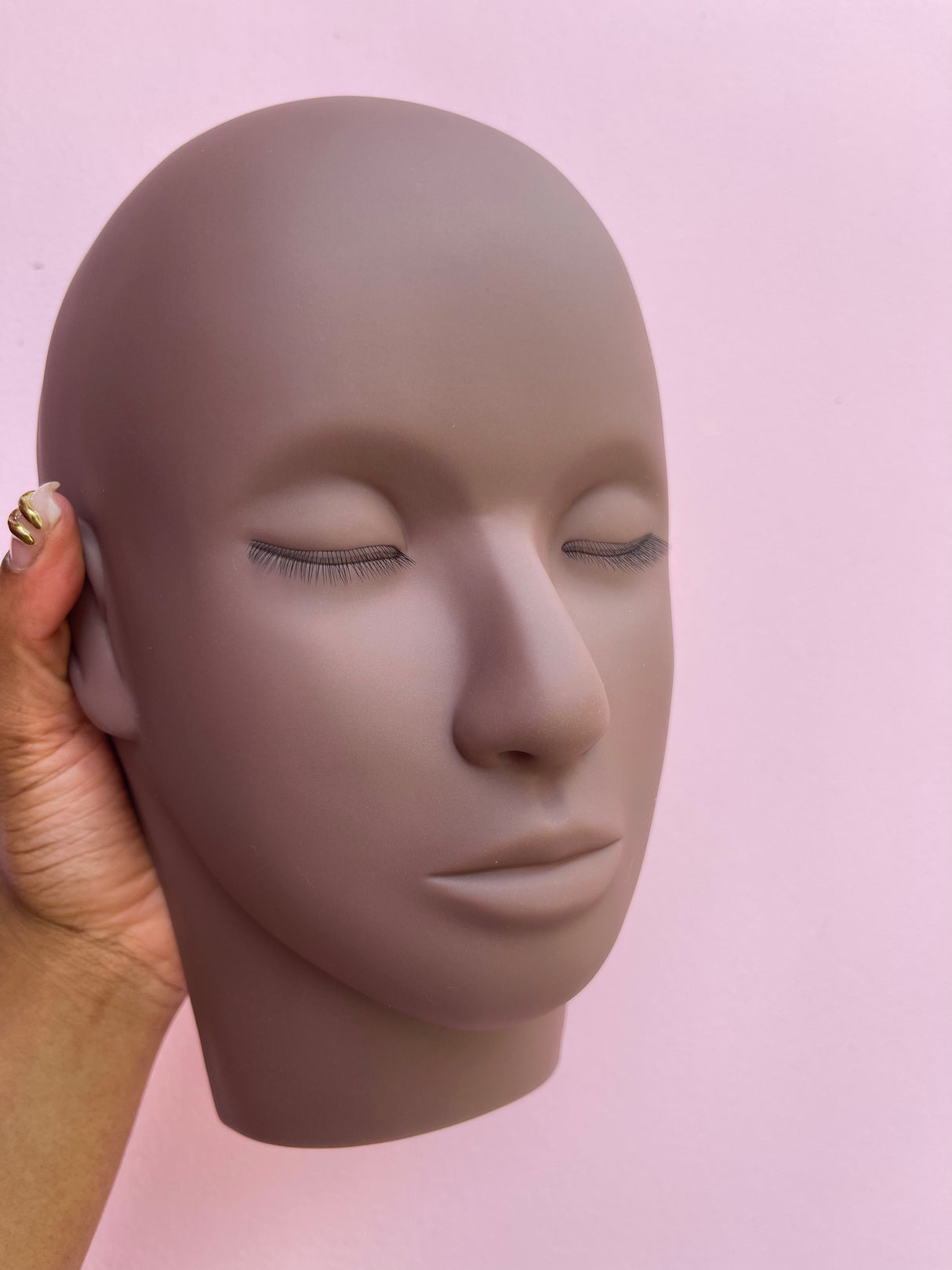 Realistic Lash Training Mannequin – Layered Lashes for Practice | Trish Co