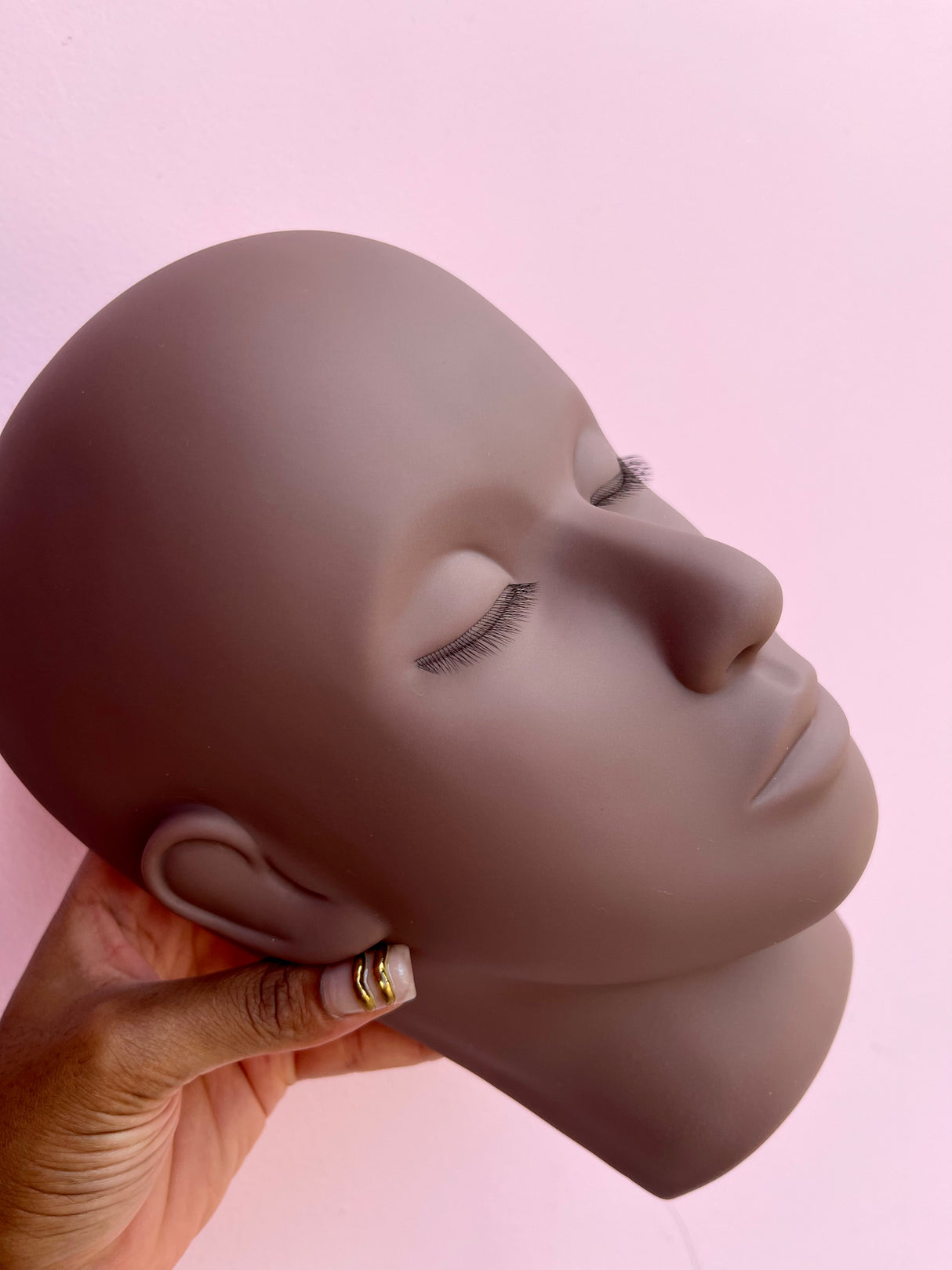 Realistic Lash Training Mannequin – Layered Lashes for Practice | Trish Co