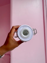 Set the Mood Glue Vault – white glue storage container with built-in hygrometer and temperature reader