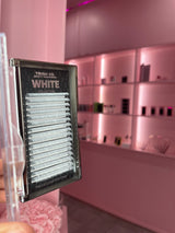 White Color Lashes – CC Curl .05 MIXED 12–15mm & 16–20mm (16 Rows) | Trish Co