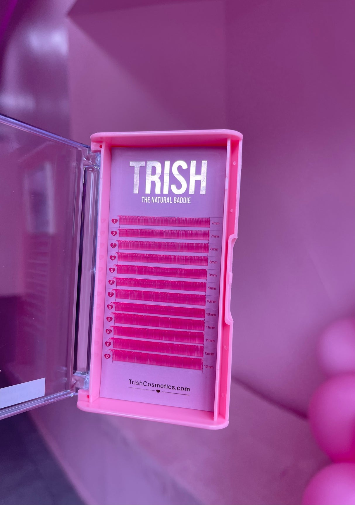 Pink minis color lashes CC curl 7-12mm .05