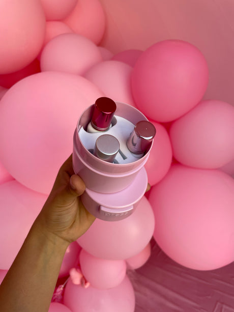 Open pink glue vault – keeps lash glue fresh and organized