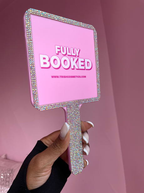 Fully Booked Diamond Mirror – Pink, White, Black Heart | Trish Co