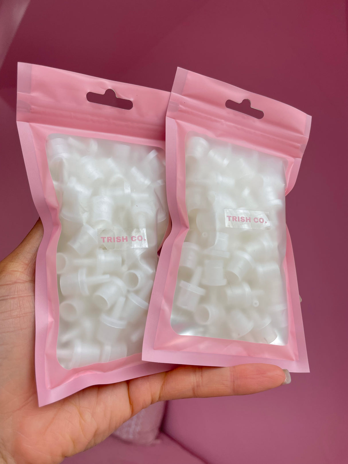 Two 50-piece packs of replacement lash glue nozzles – adhesive accessories from Trish Co