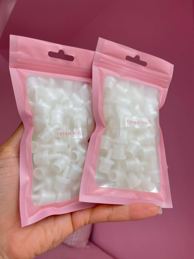 Two 50-piece packs of replacement lash glue nozzles – adhesive accessories from Trish Co